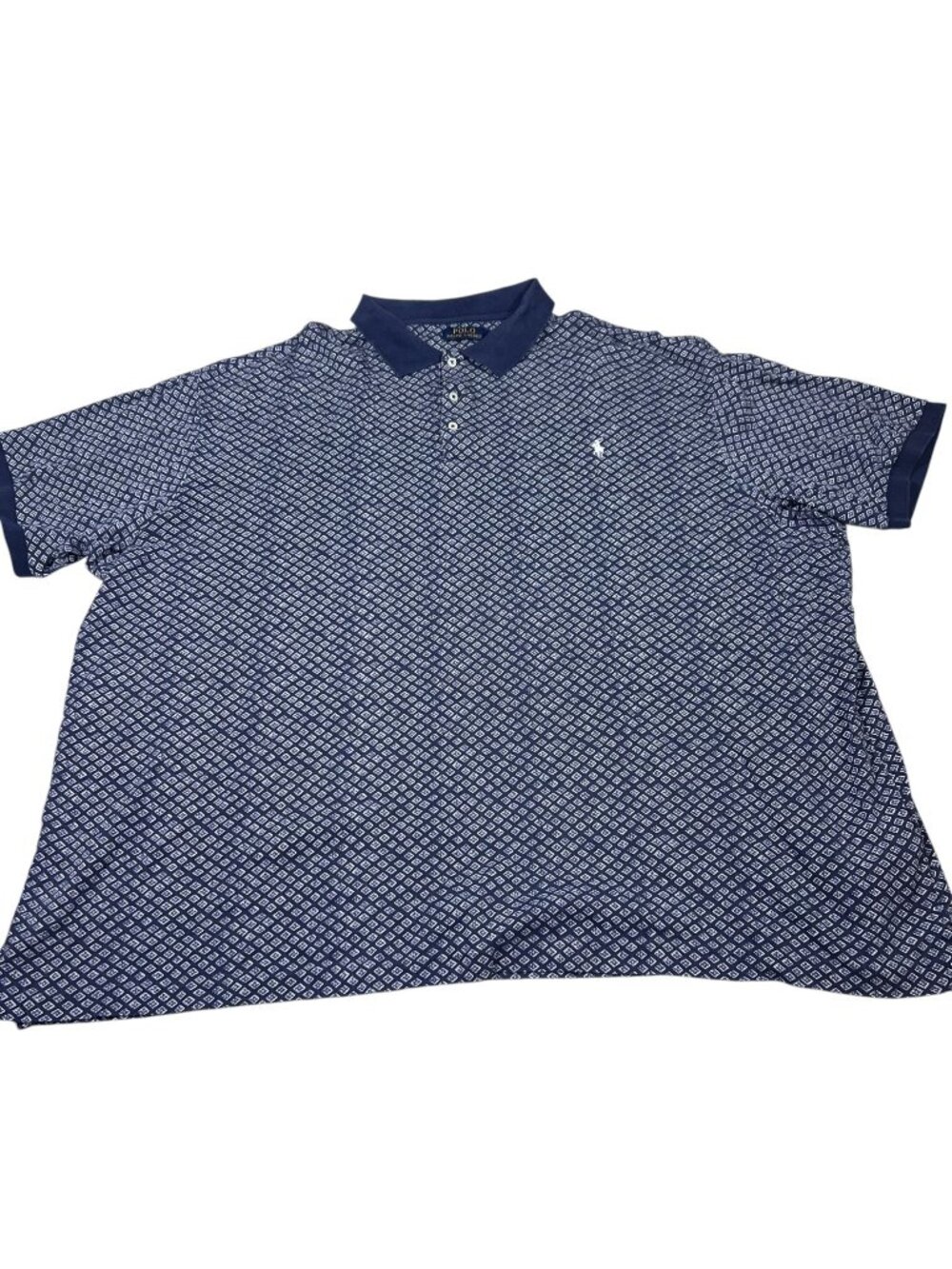 Polo Ralph Lauren Mens Blue Floral AOP Polo Shirt Size 3XB White Pony Preppy